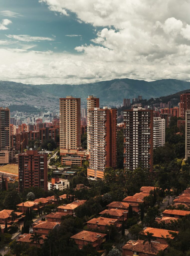 Vista aérea de ciudad Medellín